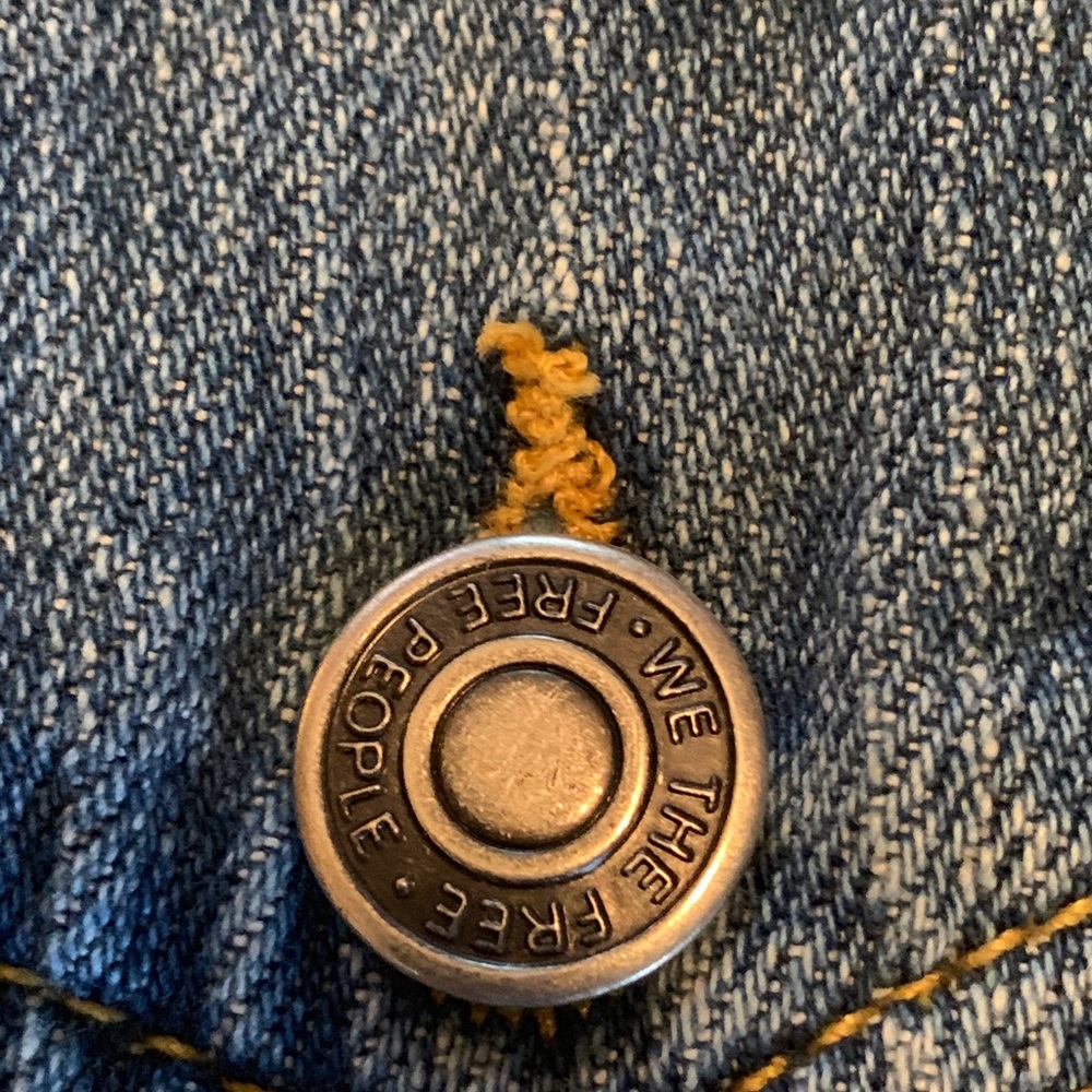 Free People Moonchild Denim Shirt Jacket M - Picture 6 of 8